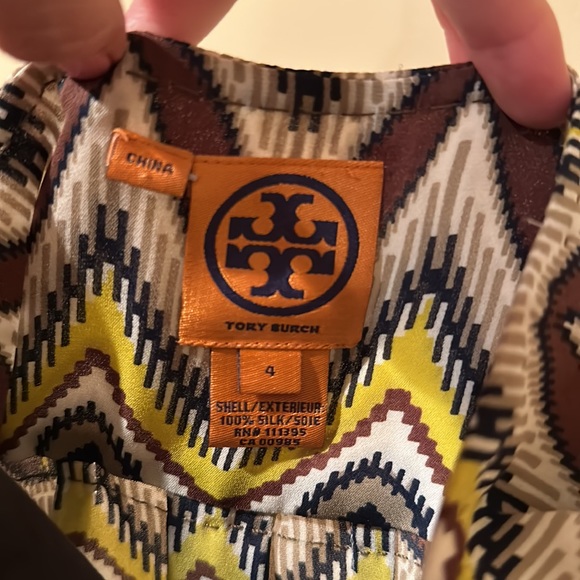 Tory Burch size 4 silk top - Picture 3 of 3